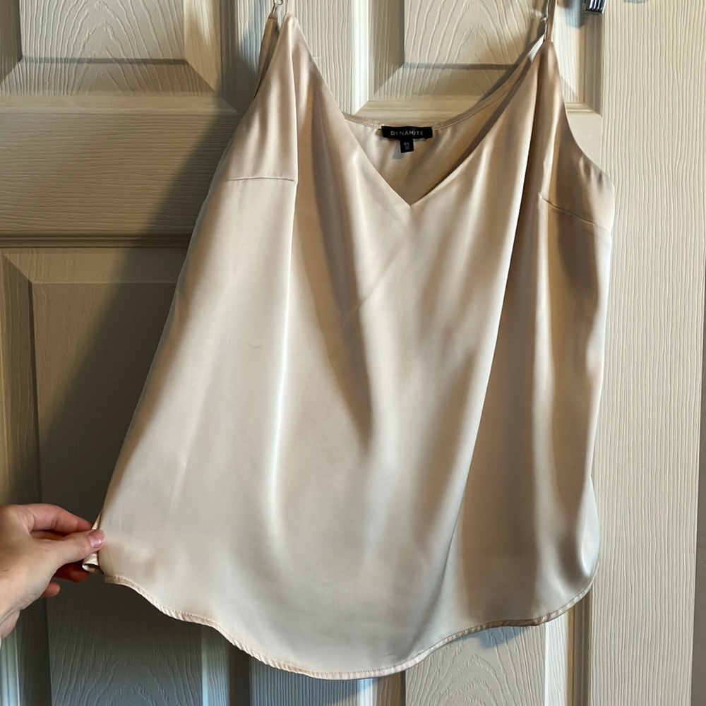 Dynamite Cream Beige V-Neck Camisole L